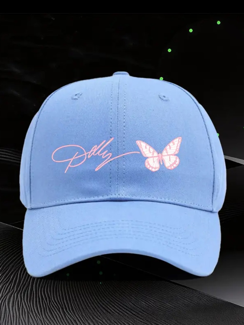 Dolly Lake Blue Butterfly Baseball Cap